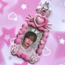 Load image into Gallery viewer, Love, Bunny Photocard Holder Keychain