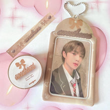 Load image into Gallery viewer, Sweetheart brown photocard holder keychain