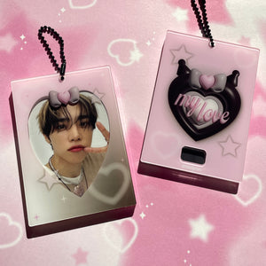 My Love acrylic photocard holder keychain