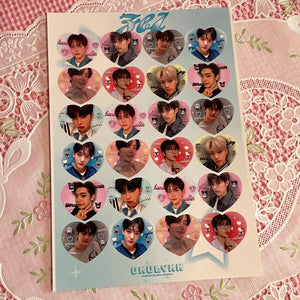 Heart sticker sheets