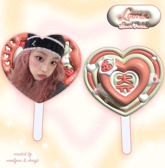 LOONA Heart Pickets (chuuji x unulynn collab)