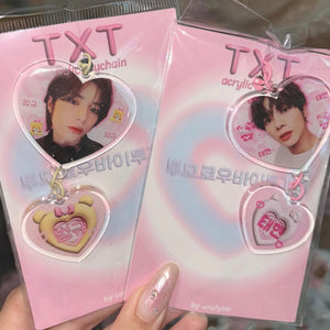 TXT Acrylic Heart Keychains ver. 2