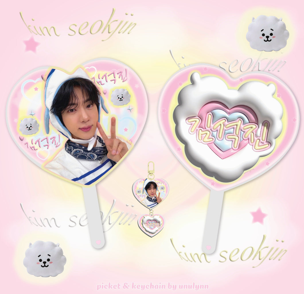 [ PRE - ORDER ] BTS Jin Heart Picket & keychain