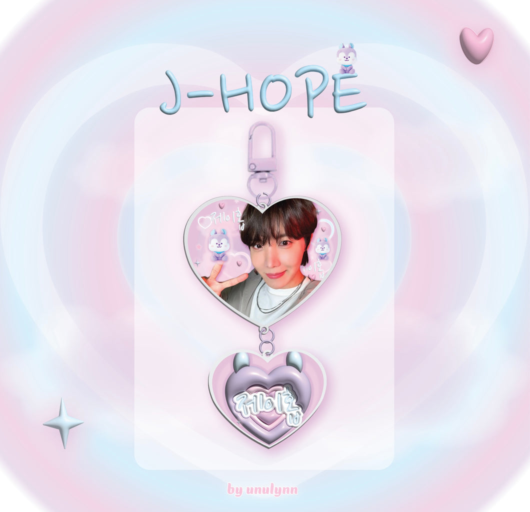 [ PRE - ORDER ] J-HOPE Acrylic Heart Keychain