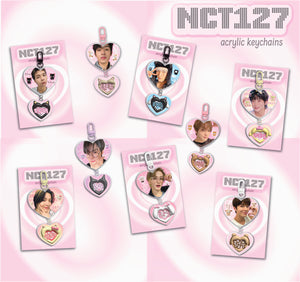 NCT127 Acrylic Heart Keychains