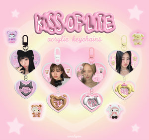 Kiss Of Life Acrylic Heart Keychains