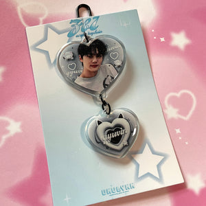 ZB1 Acrylic Heart Keychains