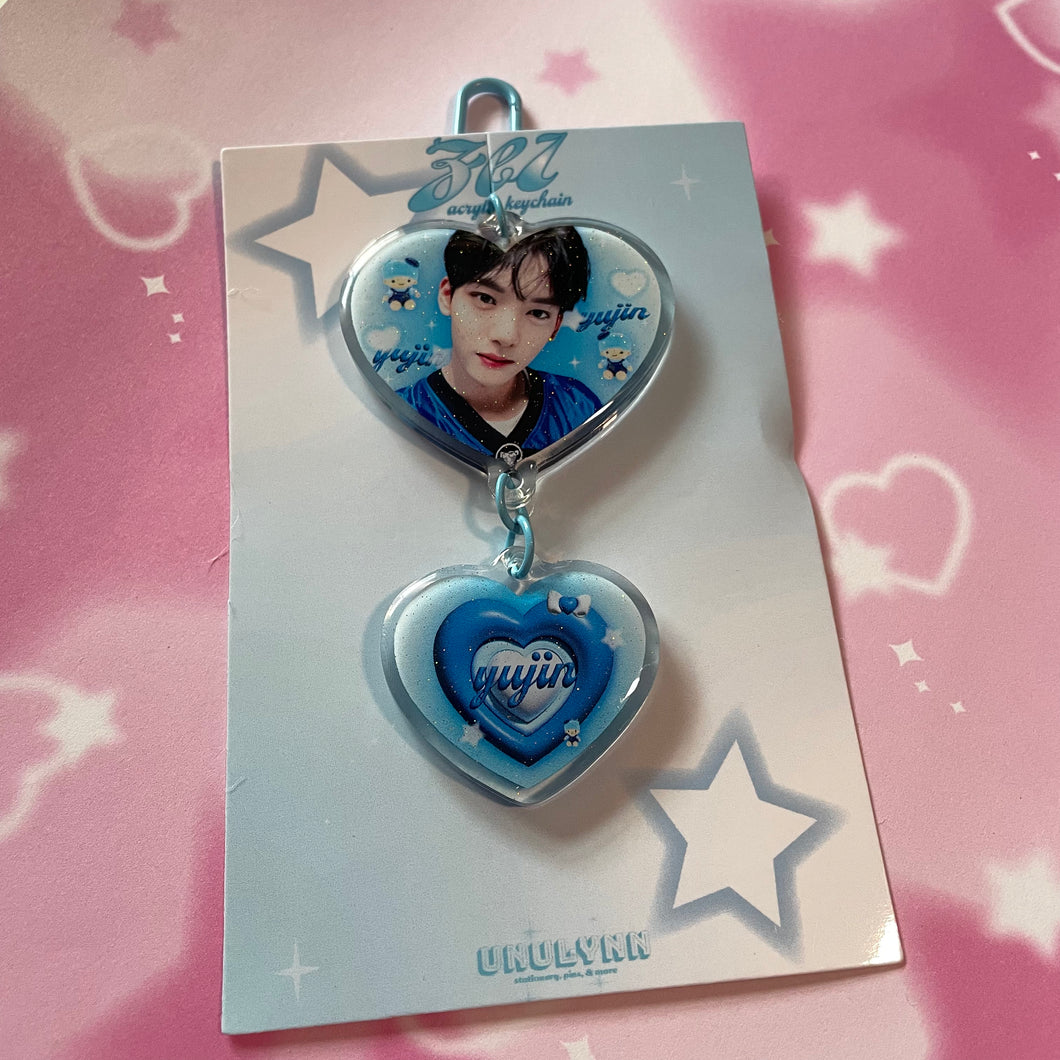 ZB1 Acrylic Heart Keychains