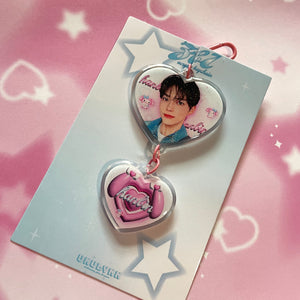 ZB1 Acrylic Heart Keychains