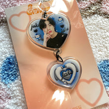 Load image into Gallery viewer, Enhypen Acrylic Heart Keychains ver. 1
