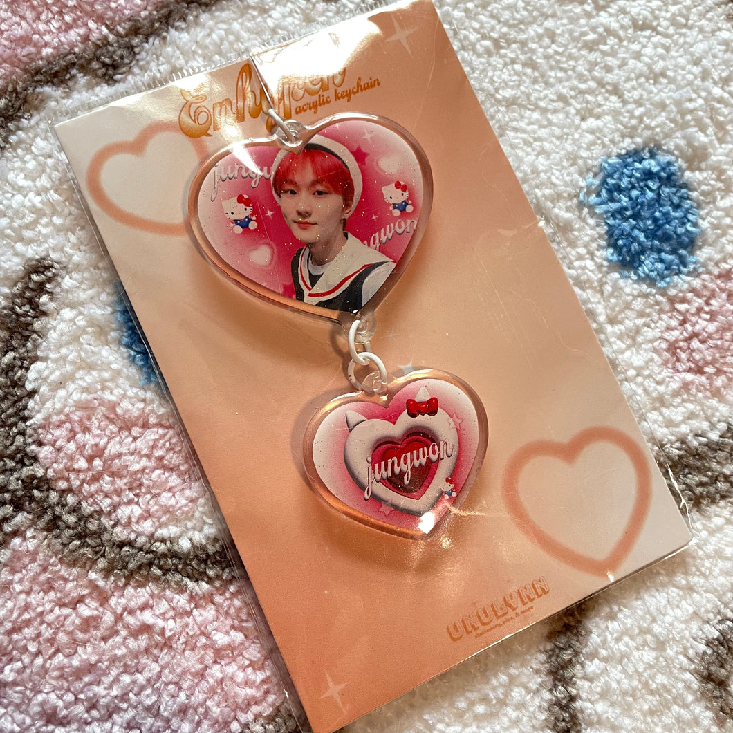 Enhypen Acrylic Heart Keychains ver. 1