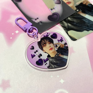 TXT & NCT Dream acrylic heart keychains