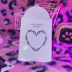 heart stealer photocard holder keychain PINK VER