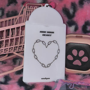 heart stealer photocard holder keychain BLACK VER