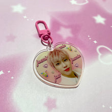 Load image into Gallery viewer, TXT &amp; NCT Dream acrylic heart keychains
