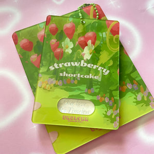 Strawberry shortcake acrylic photocard holder keychain