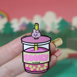 BTS BT21 baby boba enamel pins