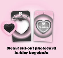 画像をギャラリービューアに読み込む, Sweetheart heart cutout photocard holder keychain
