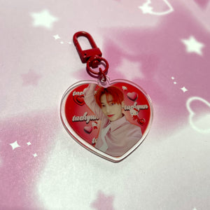 TXT & NCT Dream acrylic heart keychains