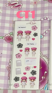 Korean sticker sheets & pc frame