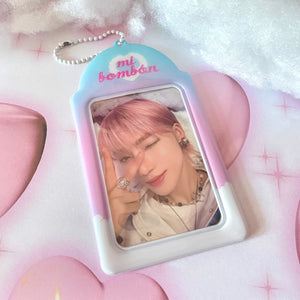 mi bombón photocard holder keychain